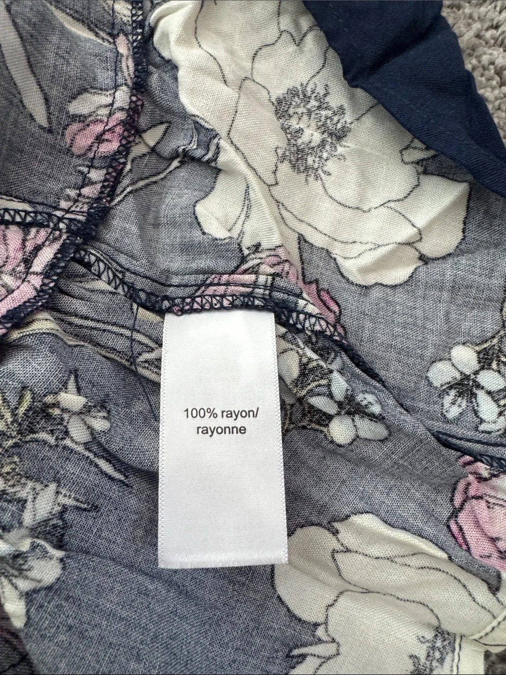 Maurices Navy Floral V-Neck Spaghetti Strap Mini Dress - NWT - Picture 7 of 7